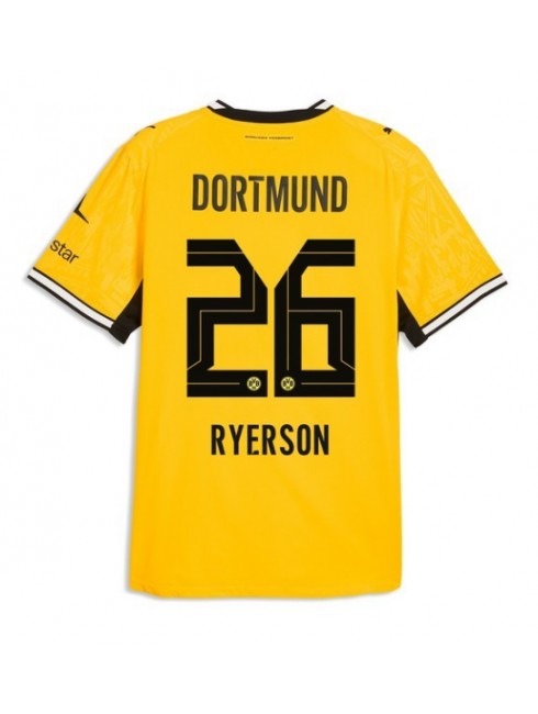 Moški Nogometna dresi replika Borussia Dortmund Julian Ryerson #26 Domači 2026-27 Kratek rokav Moški Nogometna dresi replika Borussia Dortmund Julian Ryerson #26 Domači 2026-27 Kratek rokav